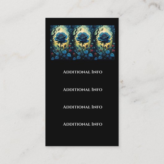 Blaue Rose Visitenkarte (Rückseite)