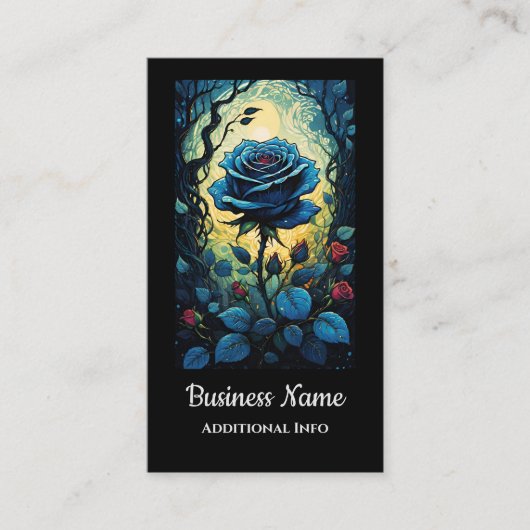 Blaue Rose Visitenkarte (Vorderseite)