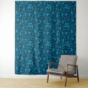 Blaue Rose Wandteppich