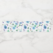 Blaue Rose Wasserflaschenetikett (Einzelnes Label)