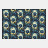 Blaue Rose Weinkollektion Geschenkpapier Set (Vorderseite)