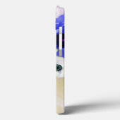 BLAUE ROSE, WEISSE ANEMONANTEILE BLUME MONOGRAMM Case-Mate iPhone HÜLLE (Rückseite / Links)