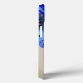 BLAUE ROSE, WEISSE ANEMONANTEILE BLUME MONOGRAMM Case-Mate iPhone HÜLLE (Rückseite / Rechts)