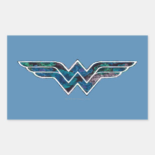 Blaue Rose WW Rechteckiger Aufkleber