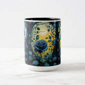 Blaue Rose Zweifarbige Tasse (Mittel)