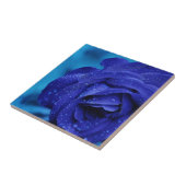 Blaue Rosen-Blume Fliese (Seite)