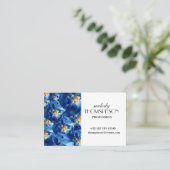 Blaue Rosen-Blumengeschäfts-Karte Visitenkarte (Stehend Vorderseite)