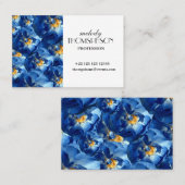 Blaue Rosen-Blumengeschäfts-Karte Visitenkarte (Vorne/Hinten)