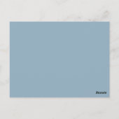 Blaue Rosen Damastspitze Chic Hochzeit Tischzahl Postkarte (Rückseite)