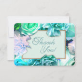 Blaue Rosen Dankeskarten Dankeskarte (Vorderseite)
