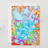 Blaue Rosen Einladung (Rückseite)