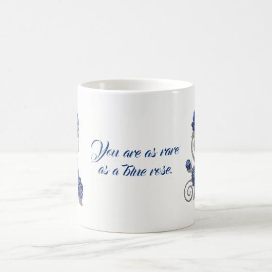 Blaue Rosen-Gefühl-Geschenk-Tasse Kaffeetasse (Mittel)