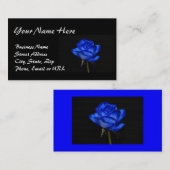Blaue Rosen-Geschäfts-Karte Visitenkarte (Vorne/Hinten)
