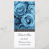 BLAUE ROSEN Hochzeitsprogramm-Ankündigung Programm (Rückseite)
