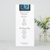 BLAUE ROSEN Hochzeitsprogramm-Ankündigung Programm (Stehend Vorderseite)