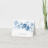 Blaue Rosen im Vintage-Blumendesign (Vorderseite)