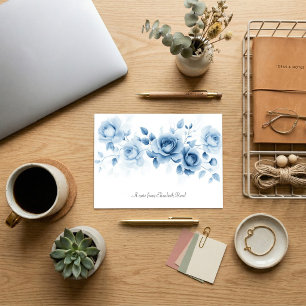 Blaue Rosen im Vintage-Blumendesign