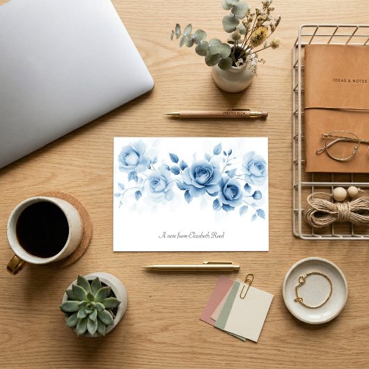 Blaue Rosen im Vintage-Blumendesign