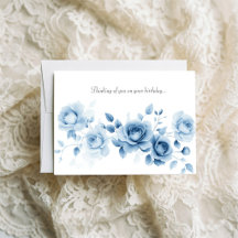 Blaue Rosen im Vintage-Blumendesign