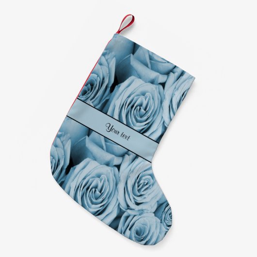 Blaue Rosen Kleiner Weihnachtsstrumpf (Vorderansicht (hängend))