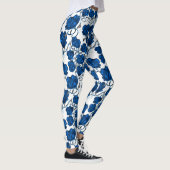 Blaue Rosen Leggings (Rechts)