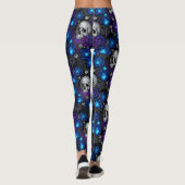 Blaue Rosen Magie Leggings (Rückseite)