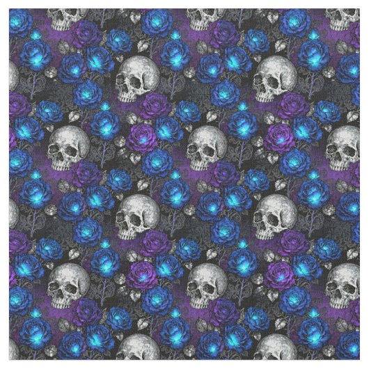 Blaue Rosen Magie Stoff (Nahaufnahme)