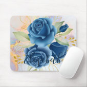 Blaue Rosen Mousepad (Mit Mouse)
