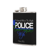 Blaue Rosen-Polizei-Ehefraugewohnheit Flasche Flachmann (Links)