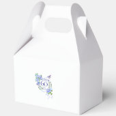 Blaue Rosen-Schleife 60. Geburtstag Geschenkschachtel (Rückseite)