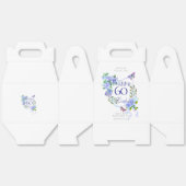 Blaue Rosen-Schleife 60. Geburtstag Geschenkschachtel (Ungeklappt)