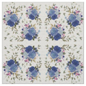 Blaue Rosen Stoff (Muster)