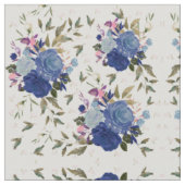 Blaue Rosen Stoff (Nahaufnahme)