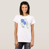 Blaue Rosen T-Shirt (Vorne ganz)