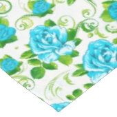 Blaue Rosen Tischdecke (Schrägansicht)