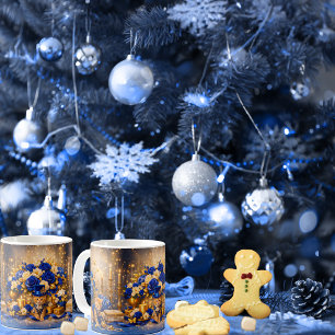 Blaue-Rosen-Topfhutzkatze-Jubiläums-Mug Kaffeetasse
