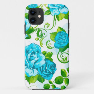 Blaue Rosen weißer Hintergrund Case-Mate iPhone Hülle