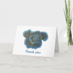 Blaue Rosenblume, Hochzeit Danksagungskarten Dankeskarte