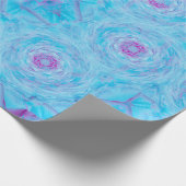 Blaue Rosenbrosche Geschenkpapier (Ecke)