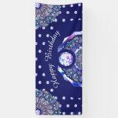 Blaue Rosette Banner (Vertikal)