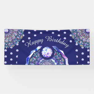 Blaue Rosette Banner
