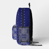 Blaue Rosette Bedruckter Rucksack (Rechts)
