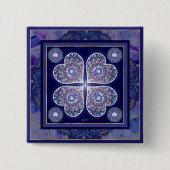 blaue Rosette Button (Vorderseite)