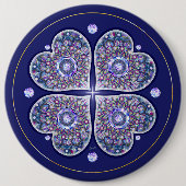 blaue Rosette Button (Vorderseite)