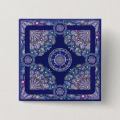 blaue Rosette Button (Vorderseite)
