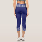 Blaue Rosette Capri Leggings (Rückseite)