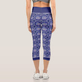Blaue Rosette Capri Leggings (Rückseite)