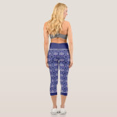 Blaue Rosette Capri Leggings (Rückseite)