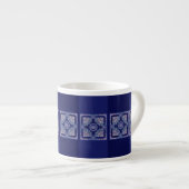 Blaue Rosette Espressotasse (Vorderseite Rechts)