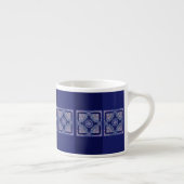 Blaue Rosette Espressotasse (Rechts)